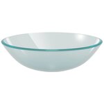vidaXL Lavabo Verre trempé 42 cm Givré