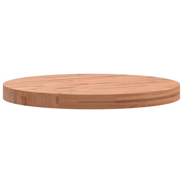vidaXL Dessus de table Ø50x4 cm rond bois massif de hêtre