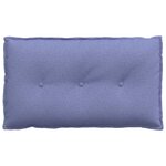 vidaXL Coussin de Dos Bleu denim 80 x 19 x 50 cm tissu