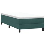vidaXL Sommier à lattes de lit et matelas vert foncé 80x220 cm velours