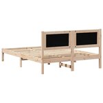 vidaXL Cadre de lit avec tête de lit Taupe 150 x 200 cm Pin massif