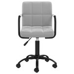 vidaXL Chaises pivotantes à manger lot de 2 gris clair velours