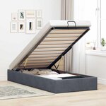 vidaXL Cadre de lit ottoman sans matelas gris foncé 80x200 cm velours