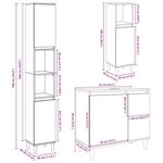 vidaXL Ensemble de meubles de salle de bain 3 Pièces gris béton