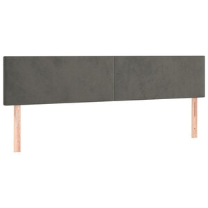 vidaXL Têtes de lit 2 Pièces Gris foncé 90x5x78/88 cm Velours