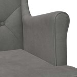 vidaXL Fauteuil Gris foncé Velours