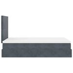vidaXL Cadre de lit ottoman et matelas gris foncé 120x200 cm velours