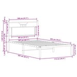 vidaXL Cadre de lit sans matelas chêne fumé 107x203 cm bois ingénierie