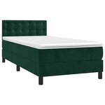 vidaXL Sommier à lattes de lit avec matelas LED Vert foncé 100x200 cm