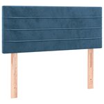 vidaXL Sommier à lattes de lit et matelas et LED Bleu foncé 90x200 cm
