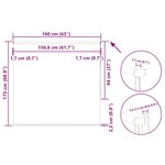 vidaXL Store enrouleur occultant blanc cassé 160x175 cm largeur tissu