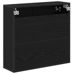 vidaXL Armoire Miroir de Salle de Bain Chêne noir 65 x 20 x 60 cm