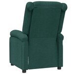 vidaXL Fauteuil inclinable Vert foncé Tissu