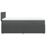 vidaXL Sommier à lattes de lit et matelas Gris foncé 90x190 cm Tissu