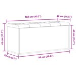 Banc de rangement vidaXL Noir Chêne 100x40x45 cm Bois d'ingénierie
