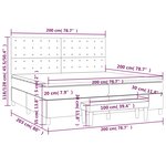 vidaXL Sommier à lattes de lit avec matelas Cappuccino 200x200 cm