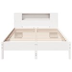 vidaXL Lit bibliothèque sans matelas blanc 120x190 cm bois pin massif