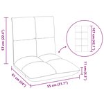 vidaXL Fauteuil de sol ajustable Vert armée Tissu