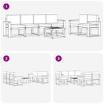 vidaXL Ensemble de canapés d'extérieur 7 Pièces Blanc et Beige