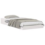vidaXL Cadre de lit Blanc 100 x 220 cm Pin massif
