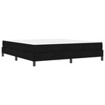 vidaXL Lit à ressorts avec matelas Noir 180 x 200 cm tissu