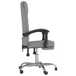 vidaXL Fauteuil inclinable de bureau Gris clair Tissu