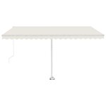 vidaXL Auvent manuel rétractable sur pied 450x350 cm Crème