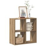 vidaXL Bibliothèque chêne artisanal 68 5x32x68 5 cm bois d'ingénierie