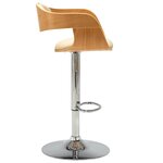 vidaXL Tabouret de bar Crème Bois courbé et similicuir