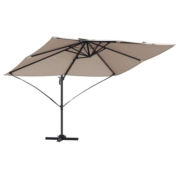 vidaXL Parasol Taupe 351 x 250 x 260 cm Polyester et Aluminium