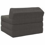 vidaXL Canapé-lit pliable Gris foncé 200 x 70 x 10 cm