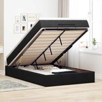 vidaXL Lit ottoman avec matelas noir 120x190 cm velours