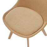 Lot de 4 chaises de salle à manger 82 x 49 x 54 cm moderne design robuste velours côtelé jaune moutarde 03_0009826