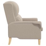 vidaXL fauteuil Gris clair 76 x 94 x 102 cm Tissu en Sherpa doux