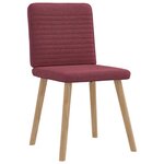 vidaXL Chaises à manger lot de 4 rouge bordeaux tissu