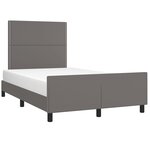 vidaXL Cadre de lit sans matelas gris 120x190 cm similicuir