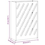 vidaXL Porte-parapluie avec stockage Rose 28 x 12 x 41 cm Acier