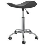 Chaise fauteuil siège de bureau informatique étude similicuir gris 02_0024026