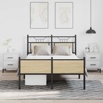 vidaXL Cadre de lit sans matelas chêne sonoma 120x200 cm