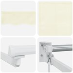 vidaXL Store rétractable manuel avec LEDs Crème et Blanc 4 × 3 m