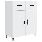 vidaXL Buffet haut Blanc 69 5x34x180 cm Bois d'ingénierie