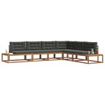 vidaXL Ensemble de canapés d'extérieur 6 pc Naturel et Anthracite