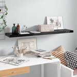 vidaXL Étagère murale flottante Noir brillant 120x23 5x3 8 cm MDF