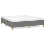 vidaXL Cadre de lit Gris foncé 180 x 200 cm Tissu