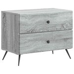 vidaXL Cabinet de chevet Sonoma gris 62 x 34 5 x 47 5 cm
