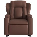 vidaXL Fauteuil inclinable de massage électrique marron similicuir