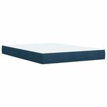 vidaXL Sommier à lattes de lit et matelas bleu 140x190 cm velours