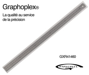 Réglet acier épais ép   1mm l   24mm L   50cm