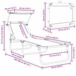 vidaXL Transat 2-personne 2 Pièces Noir 58 x 188 x 77cm tissu