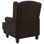 vidaXL Fauteuil avec repose-pied Marron foncé Tissu